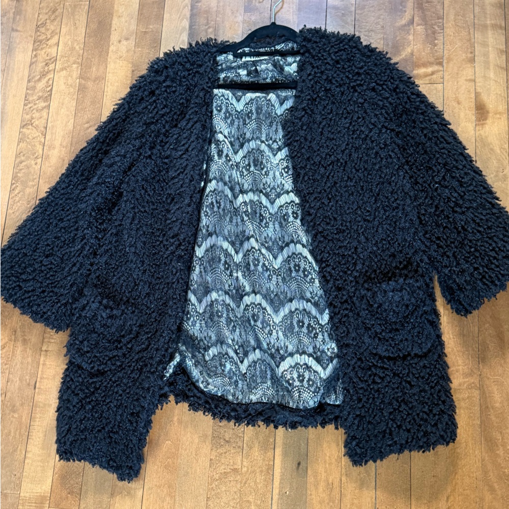 Lark Black Textured Sweater